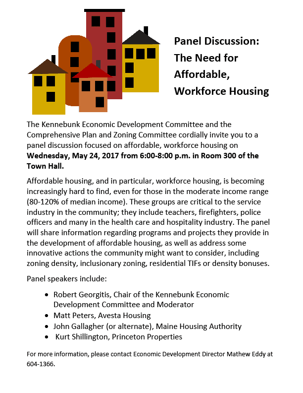 Panel Discussion on Affordable housing flyer